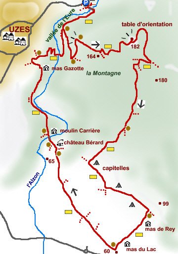 Vallée de l'eure hiking map