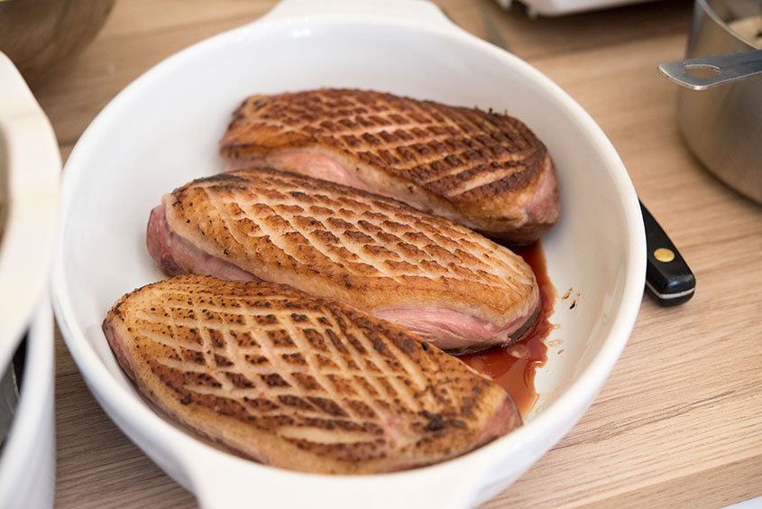 Roasted duck breasts