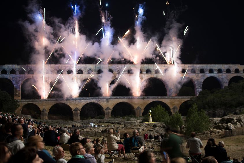 Fireworks at Pont du Gard