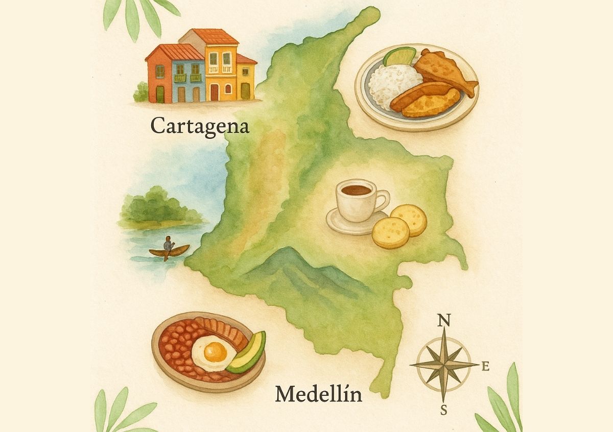 Cartagena Medellin map