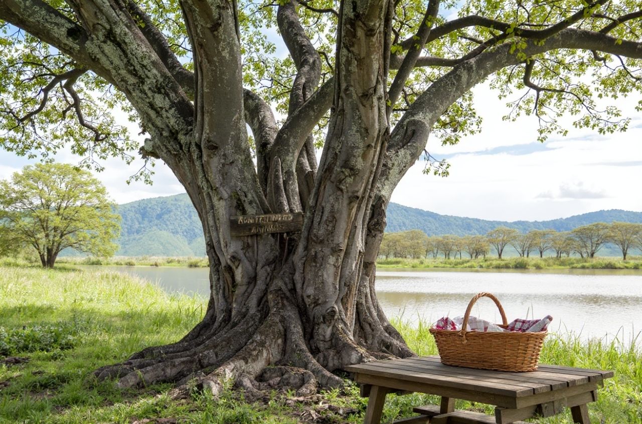 A welcoming picnic in the Ngorongoro crater