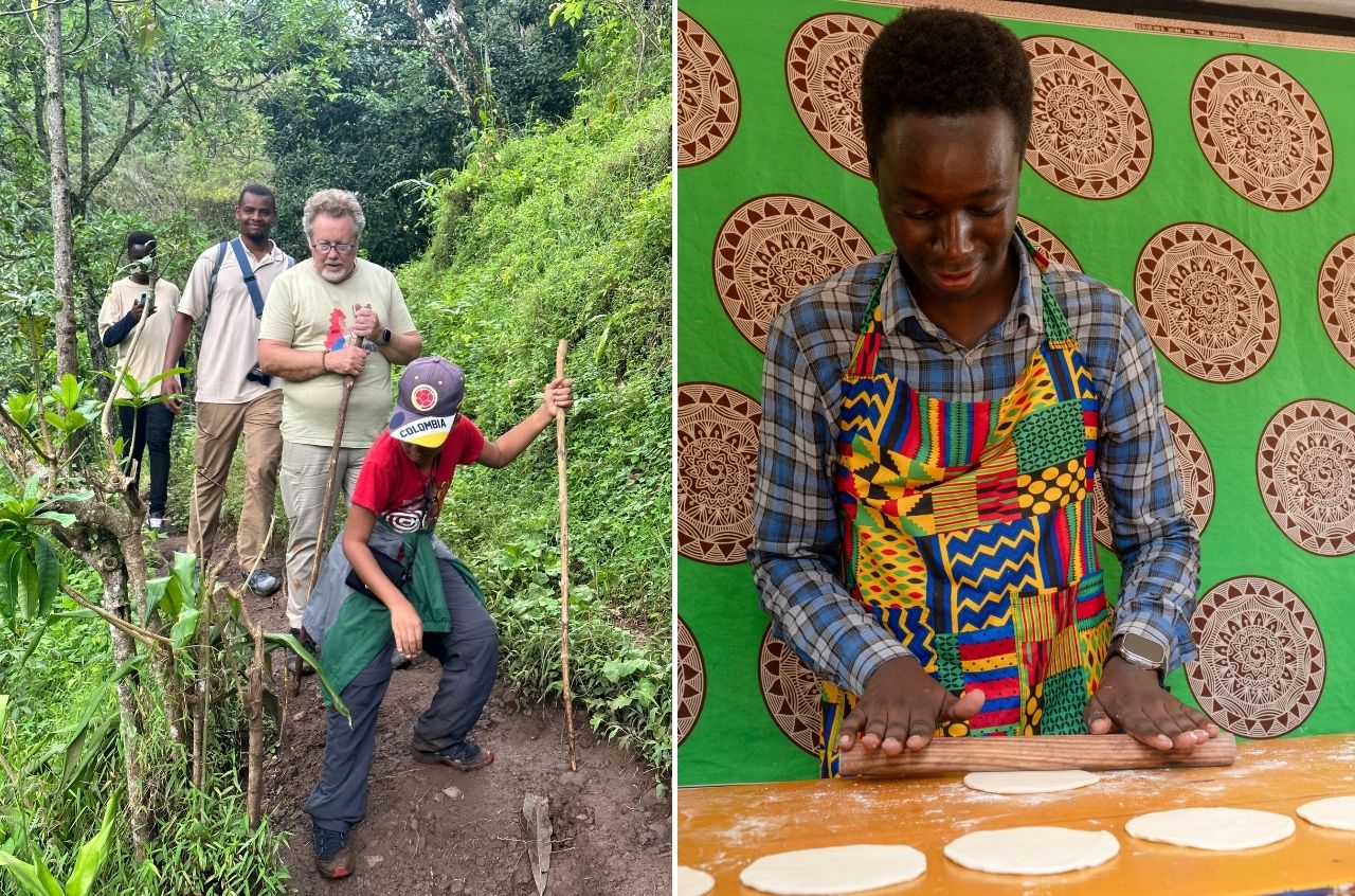 Joshua and Gideon guiding us though local experiences