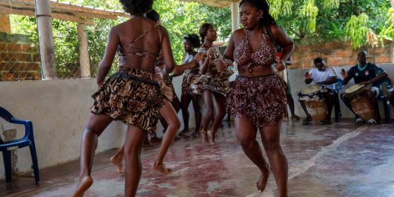 Afro-Colombian dancers in Palenque - Cartagena Colombia