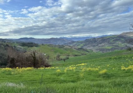 Driving through the apennines to the dairy